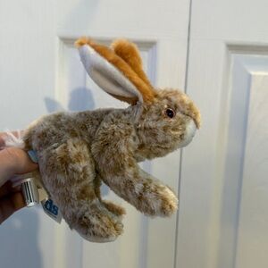 Plush Rabbit Toy - Brown and Grey